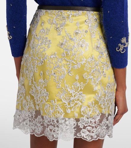 Embellished lace miniskirt - Jacques Wei - Modalova