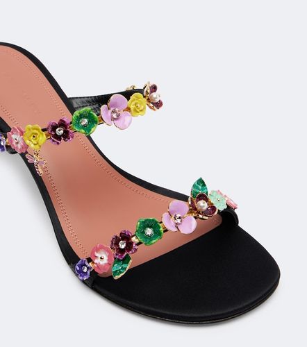 Vittoria embellished satin mules - Amina Muaddi - Modalova