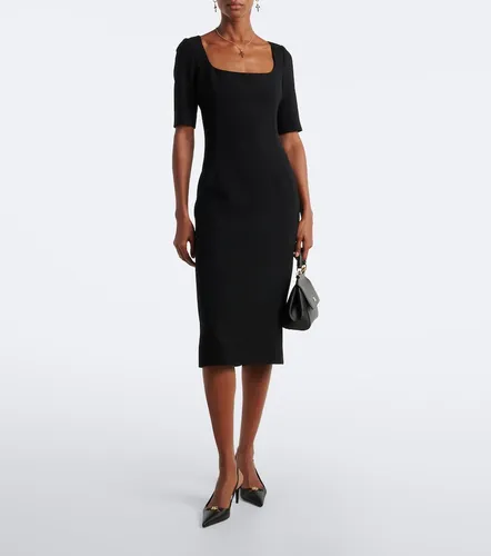 Vestido midi de crepé de lana virgen - Dolce&Gabbana - Modalova