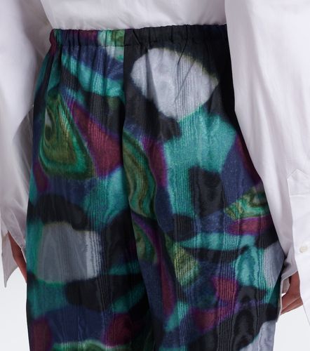 Printed moire wide-leg pants - Dries Van Noten - Modalova