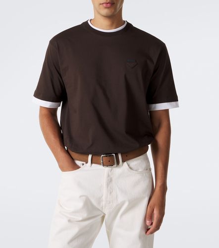 Prada Layered cotton jersey T-shirt - Prada - Modalova