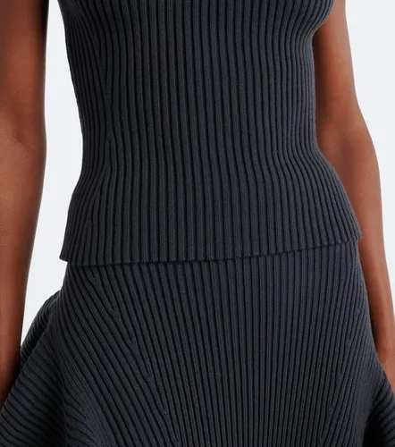 Ribbed-knit wool-blend turtleneck top - Alaia - Modalova