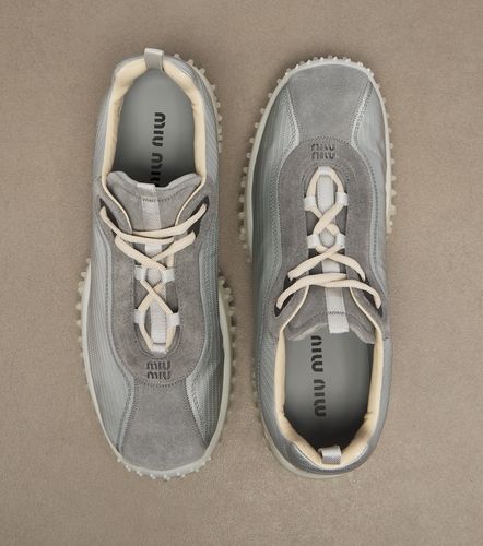 Miu Miu Sneakers Bubble con suede - Miu Miu - Modalova