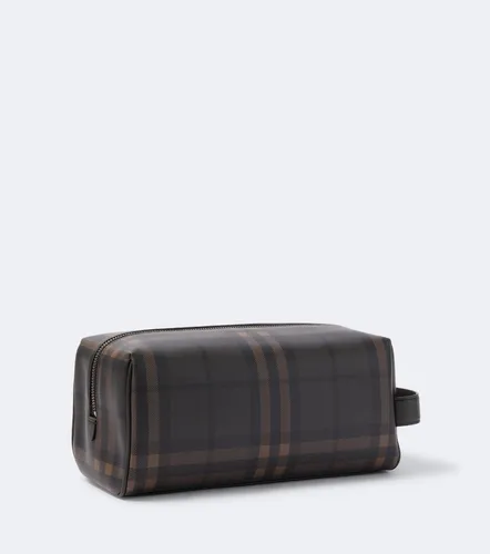 Check toiletry bag - Burberry - Modalova