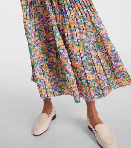 Abito midi con stampa floreale plissé - Plan C - Modalova