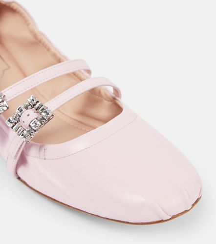 Crystal-embellished leather Mary Jane flats - Roger Vivier - Modalova