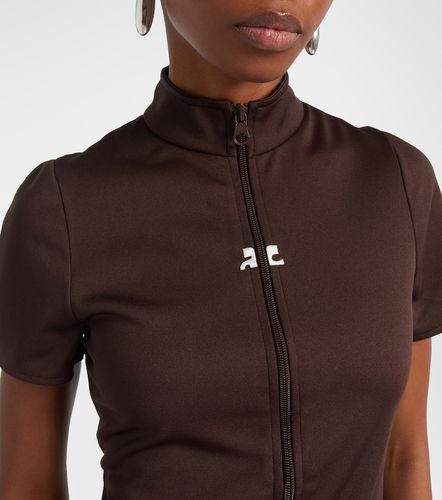 Courrèges Top in jersey Interlock con zip - Courreges - Modalova