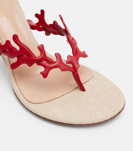 Ocean canvas and leather thong sandals - Gianvito Rossi - Modalova