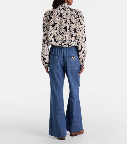 Cotton chambray wide-leg pants - Valentino Garavani - Modalova