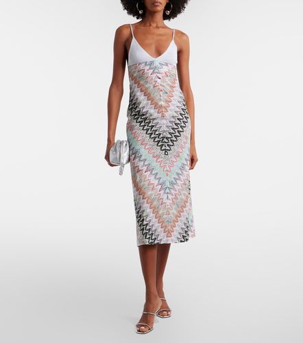 Abito midi in lamé a zig-zag - Missoni - Modalova