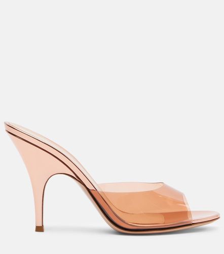 Sofia leather-trimmed PVC mules - Gianvito Rossi - Modalova