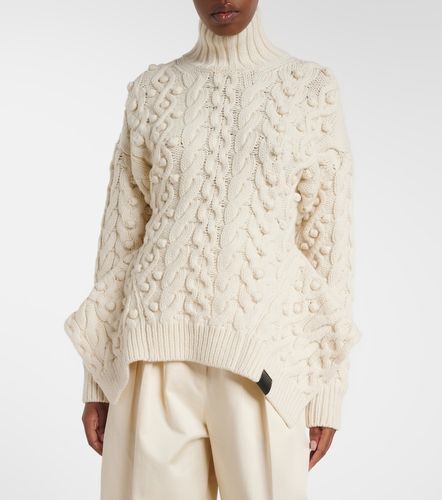 Cable-knit draped wool turtleneck sweater - Stella McCartney - Modalova