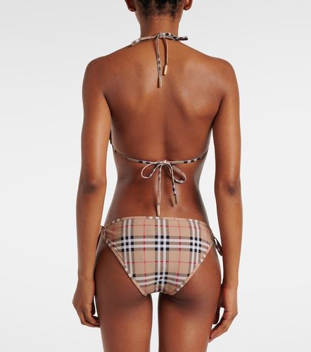 Bikini triangular con Check - Burberry - Modalova