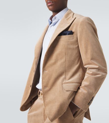 Regimental striped silk pocket square - Brunello Cucinelli - Modalova