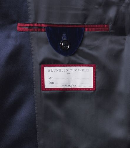 Giacca smoking in velluto di cotone a righe - Brunello Cucinelli - Modalova