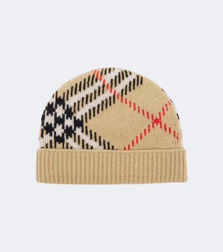 Berretto Check in misto cashmere - Burberry - Modalova