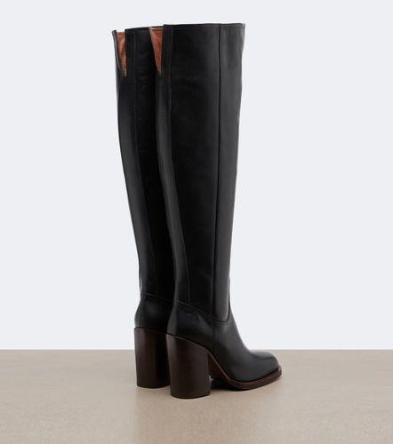 Leather over-the-knee boots - Dries Van Noten - Modalova
