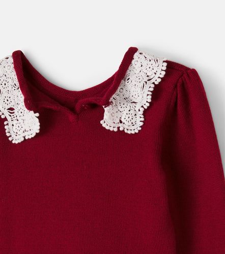 Jersey Blanca de lana con encaje - La Coqueta - Modalova