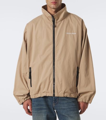 Chaqueta de gabardina de algodón - Miu Miu - Modalova