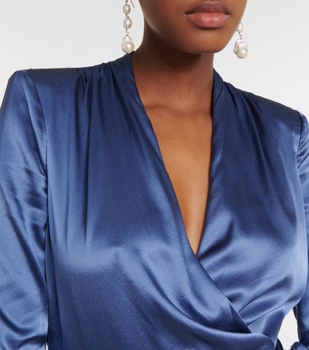 Agatha silk-blend satin wrap dress - Veronica Beard - Modalova