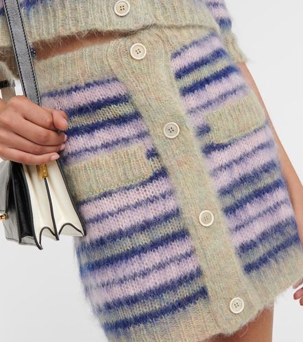 Striped mohair-blend miniskirt - Marni - Modalova