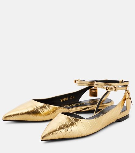Padlock croc-effect ballet flats - Tom Ford - Modalova