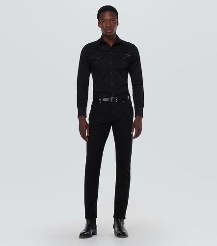 Camisa en mezcla de algodón bordada - Dolce&Gabbana - Modalova