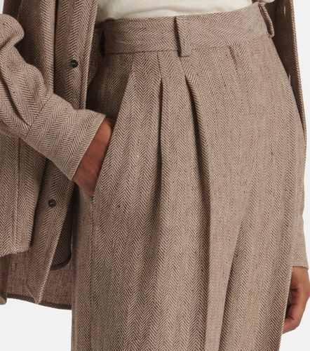 Nyack chevron linen crepe wide-leg pants - Loro Piana - Modalova