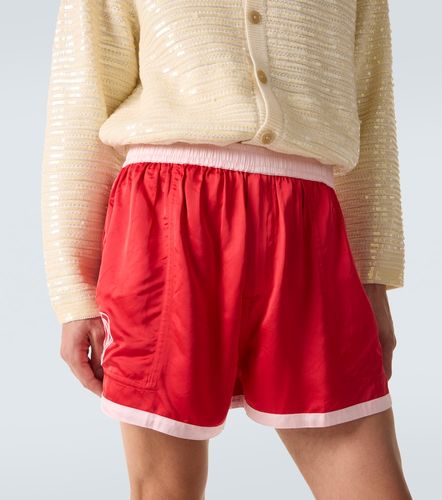 Heart Deco embroidered satin shorts - Bode - Modalova