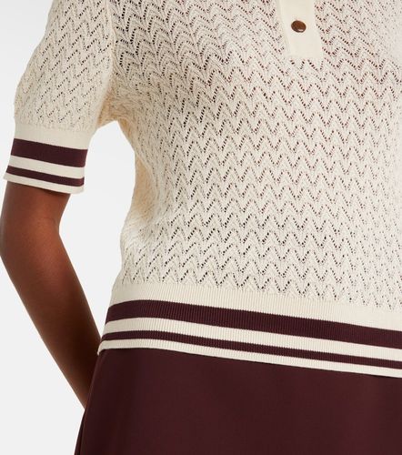 Polo de pointelle de algodón - Tory Burch - Modalova