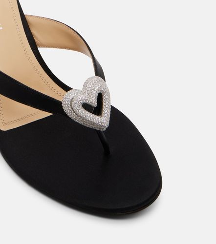 Sandalias con cuña Double Heart de satén - Mach & Mach - Modalova