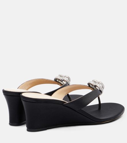 Wedge-Sandalen Double Heart aus Satin mit Kristallen - Mach & Mach - Modalova