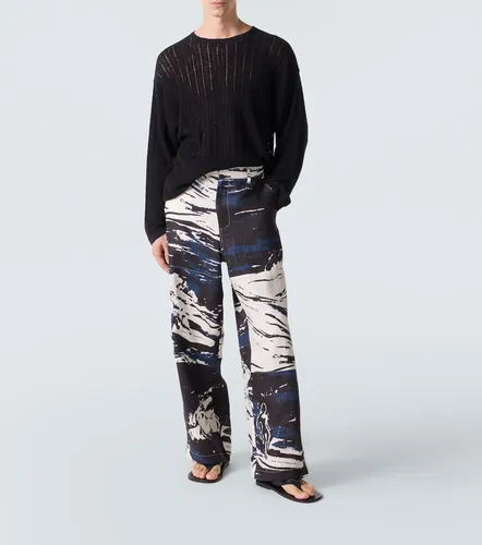 Commas Printed linen straight pants - Commas - Modalova