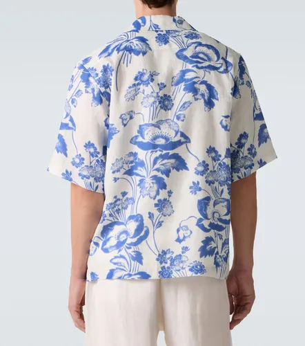 Commas Floral linen bowling shirt - Commas - Modalova