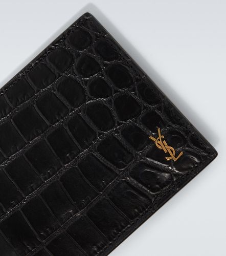 Tiny Cassandre croc-effect leather wallet - Saint Laurent - Modalova