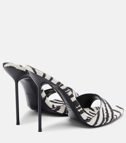 Lidia zebra-print canvas mules - Paris Texas - Modalova