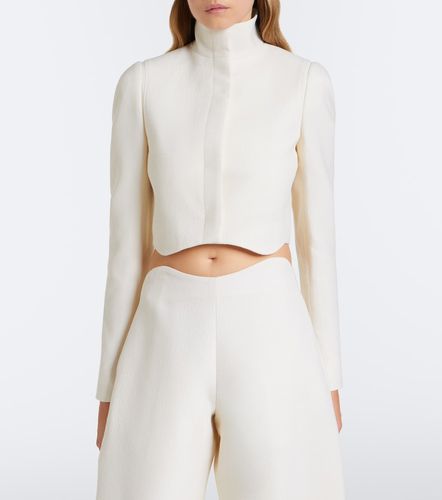Alaia Cropped wool crepe jacket - Alaia - Modalova