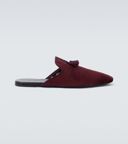 Gucci Mules in velluto con nappine - Gucci - Modalova