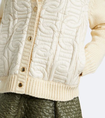 Down-paneled cotton-blend cardigan - Moncler - Modalova