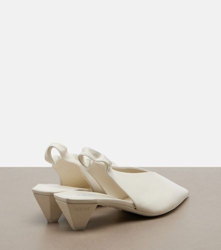 Origami Cubic leather slingback pumps - Loewe - Modalova