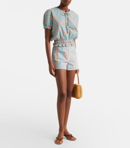 Shorts Aurora in cotone e lino a quadri - Faithfull - Modalova