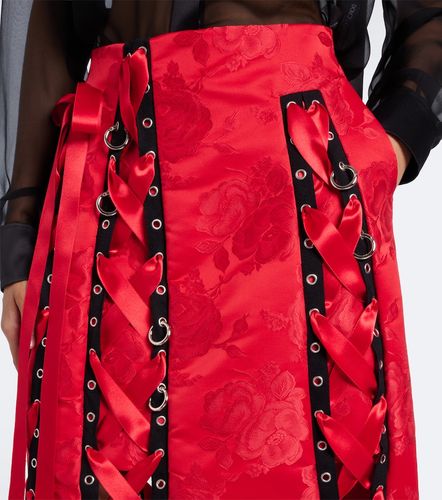 Bow-detail floral brocade midi skirt - Simone Rocha - Modalova