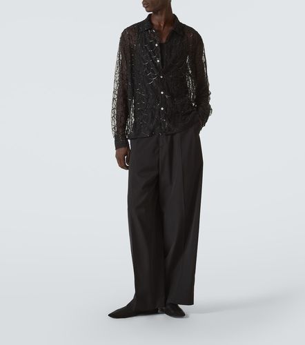 Camicia Pewter Shoal in mesh con paillettes - Bode - Modalova