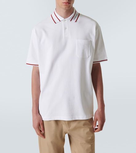 Polo Web de piqué de algodón - Gucci - Modalova