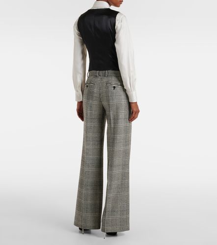 Pantaloni flared in lana e cashmere a quadri - Dolce&Gabbana - Modalova