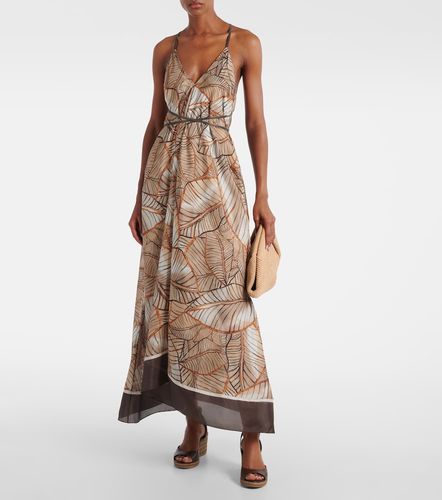 Printed silk maxi dress - Brunello Cucinelli - Modalova