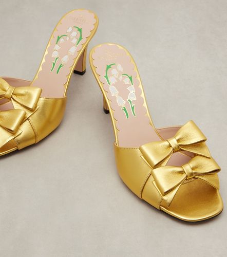 Bowow 75 metallic leather mules - Valentino Garavani - Modalova