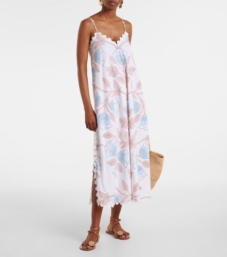 Vestido lencero de algodón estampado - Juliet Dunn - Modalova