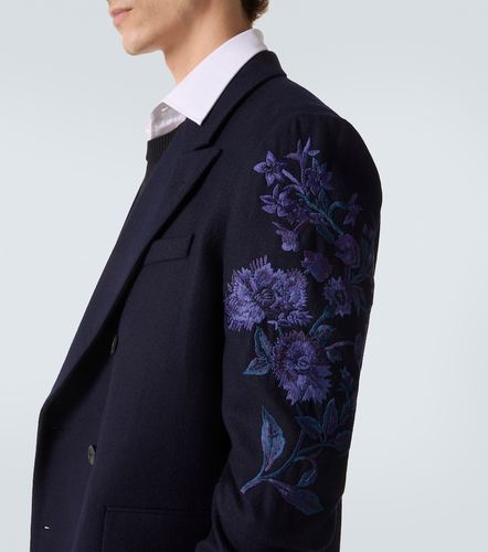 Floral double-breasted wool coat - Dries Van Noten - Modalova