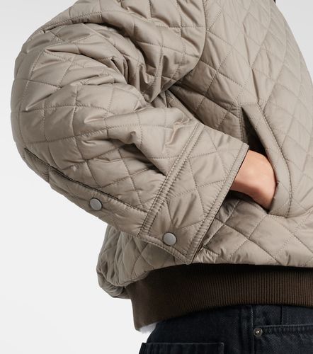 Anagram leather-trimmed quilted jacket - Loewe - Modalova